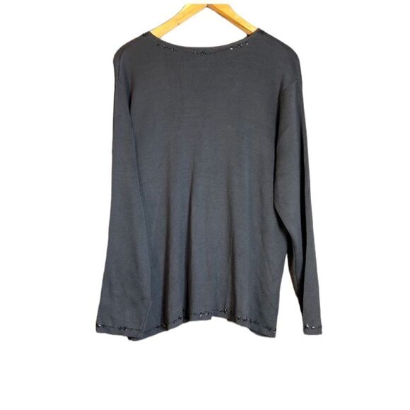 NWT! Studio g silk blend cardigan with beading - Picture 12 of 12